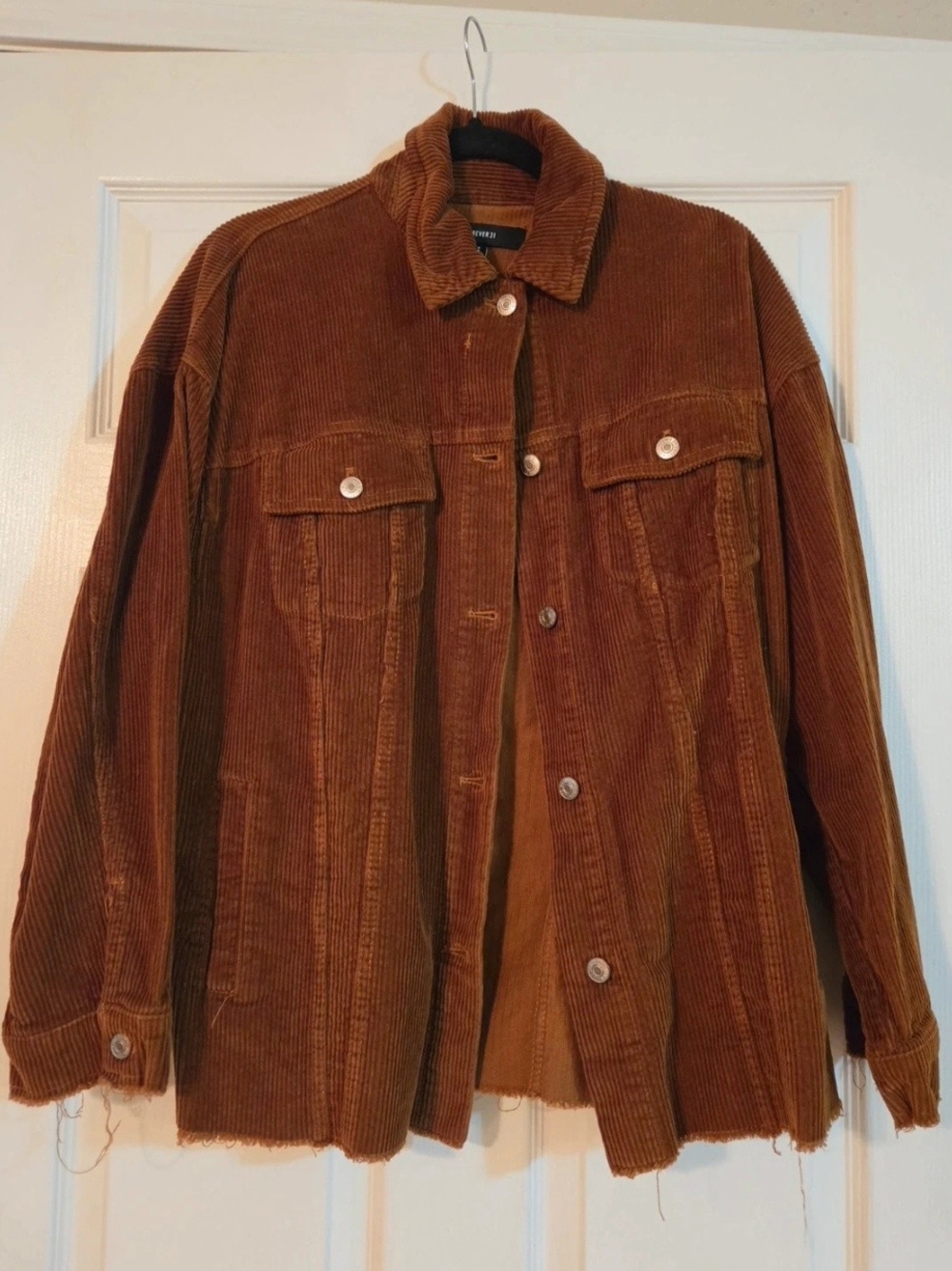 Forever 21 Rust Brown Corduroy Jean Jacket